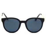 58006 Vintage Horn Rimmed Round Sunglasses w/ Gold Arms - Iris Fashion Inc. | Wholesale Sunglasses and Glasses