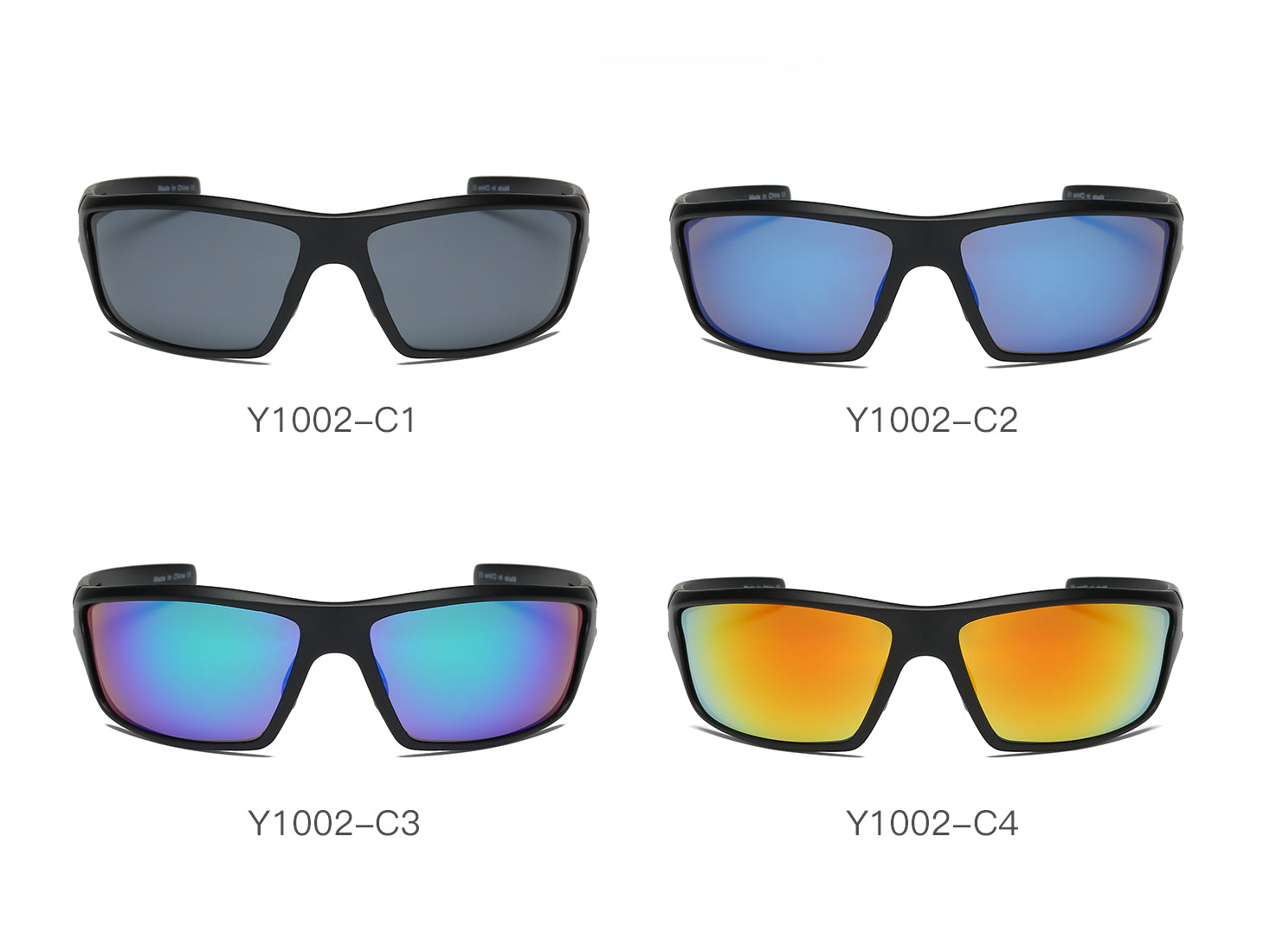 Y1002 - Men Rectangular Wrap Sports Sunglasses - Iris Fashion Inc. | Wholesale Sunglasses and Glasses