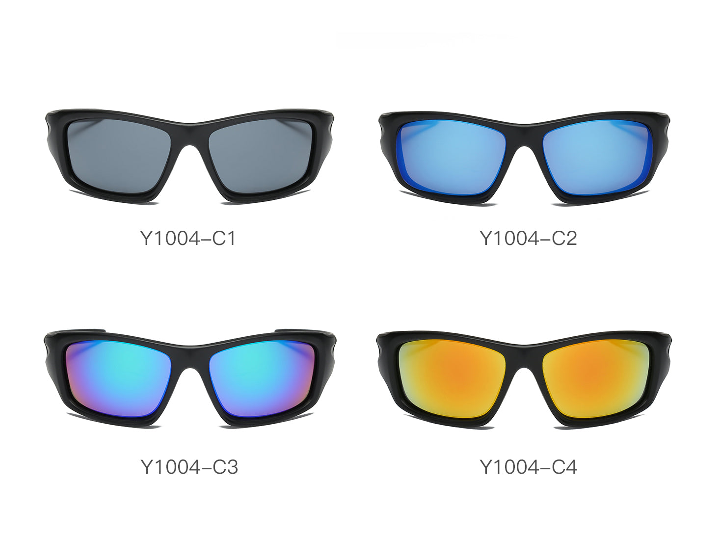 Y1004 - Men Sports Rectangular Sunglasses - Iris Fashion Inc. | Wholesale Sunglasses and Glasses