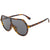 8128-1 - Oversize Retro Flat Top Aviator Fashion Sunglasses