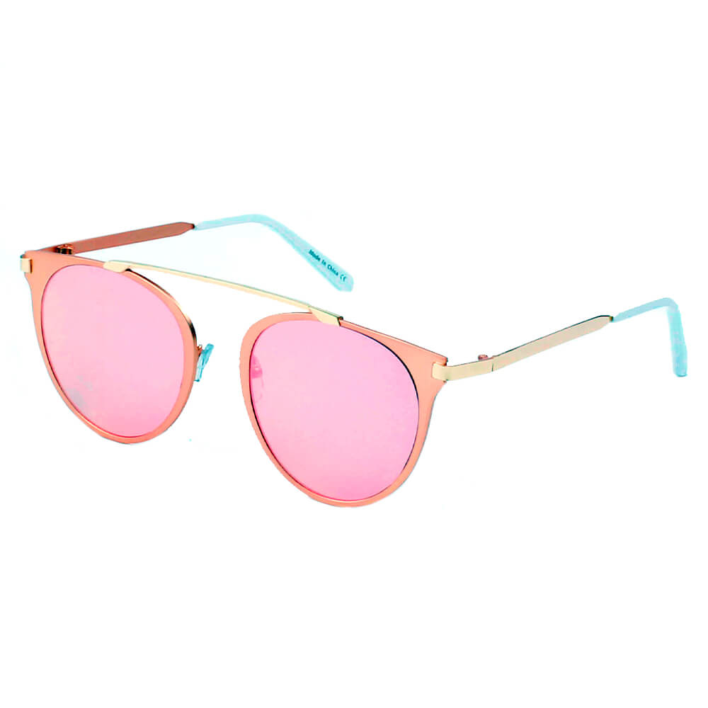 A18 Modern Horn Rimmed Metal Frame Round Sunglasses - Iris Fashion Inc. | Wholesale Sunglasses and Glasses