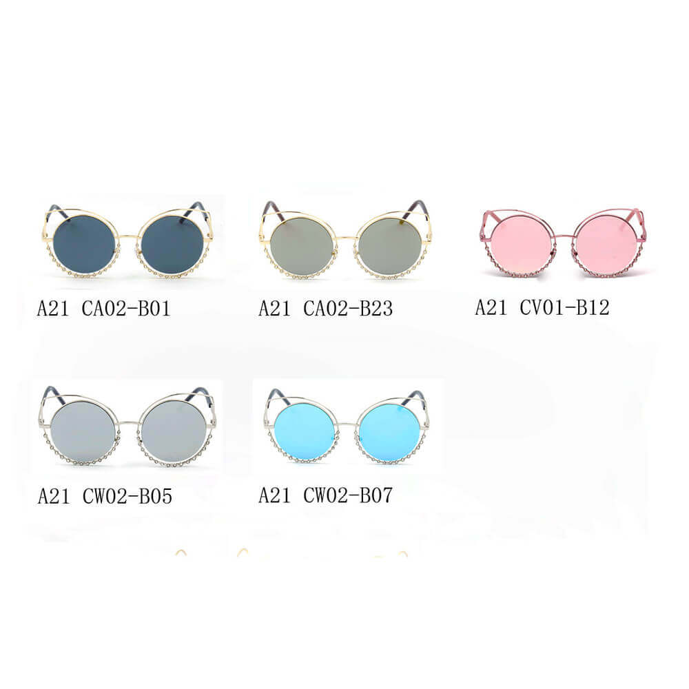 A21 Designer Pearl-Studded Cut-Out Cat Eye Sunglasses - Iris Fashion Inc. | Wholesale Sunglasses and Glasses