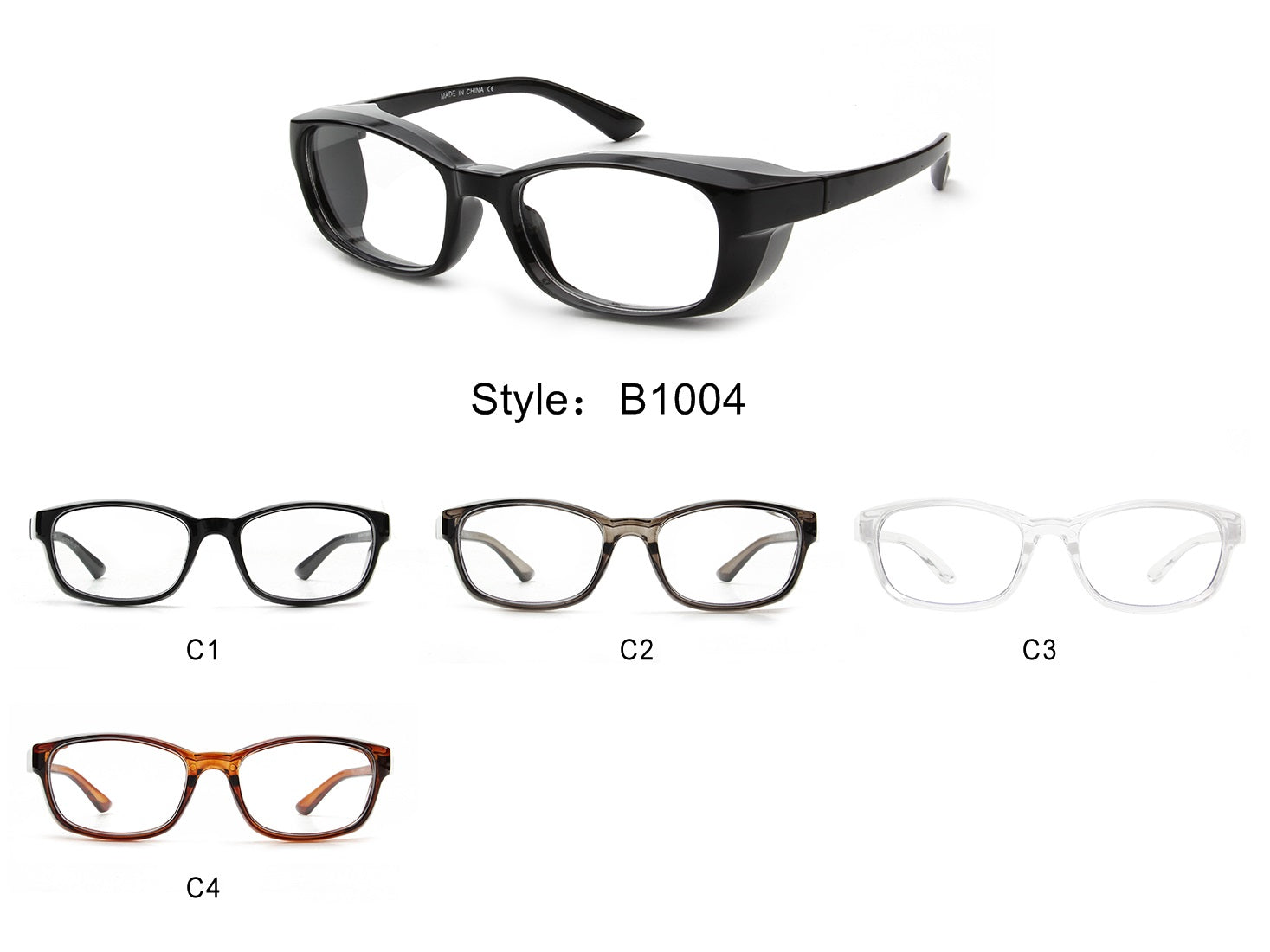 B1004 - Classic Rectangle Blue Light Blocker Glasses - Iris Fashion Inc. | Wholesale Sunglasses and Glasses