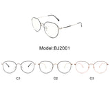 BJ2001 - Circle Geometric Round Metal Blue Light Blocker Glasses