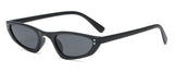 H1024 - Retro Slim Rectangle Vintage Fashion Sunglasses