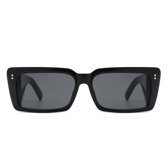 HS1219 - Rectangle Flat Top Retro Tinted Chunky Square Wholesale Sunglasses