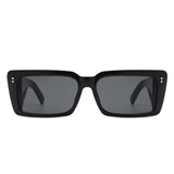 HS1219 - Rectangle Flat Top Retro Tinted Chunky Square Wholesale Sunglasses