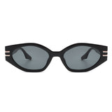 S1174 - Oval Slim Retro Narrow Vintage Cat Eye Fashion Sunglasses