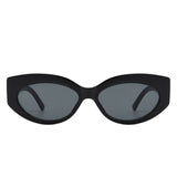 HS1195 - Oval Retro Tinted Fashion Round Cat Eye Wholesale Sunglasses
