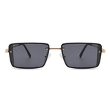 HJ3009 - Retro Rectangle Flat Top Fashion Vintage Sunglasses