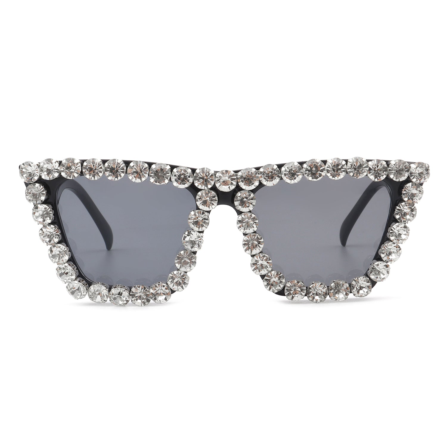 HS2006-1 - Women Rhinestone Square Diamonds Cat Eye Fashion Wholesale Sunglasses