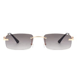 HW3013-1 - Rectangle Classic Narrow Vintage Fashion Tinted Retro Sunglasses