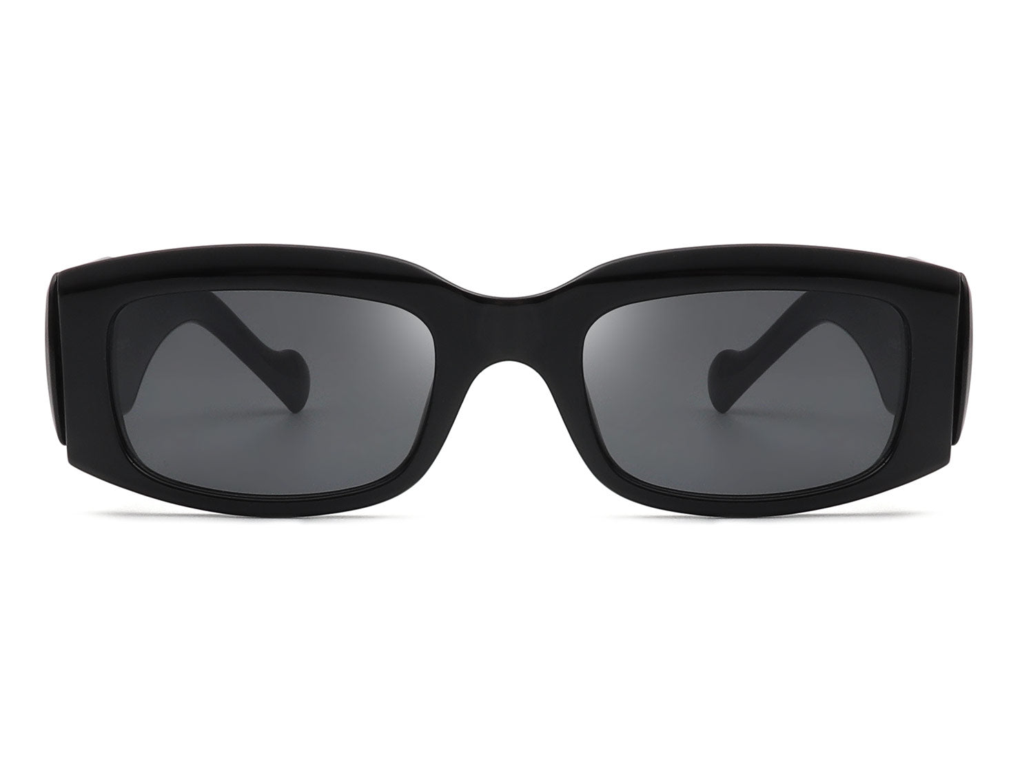 S1166 - Retro Rectangle Bold Vintage Thick Frame Fashion Sunglasses