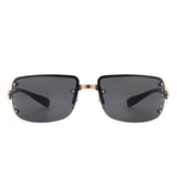 HJ2037 - Women Classic Rectangle Rimless Fashion Square Sunglasses