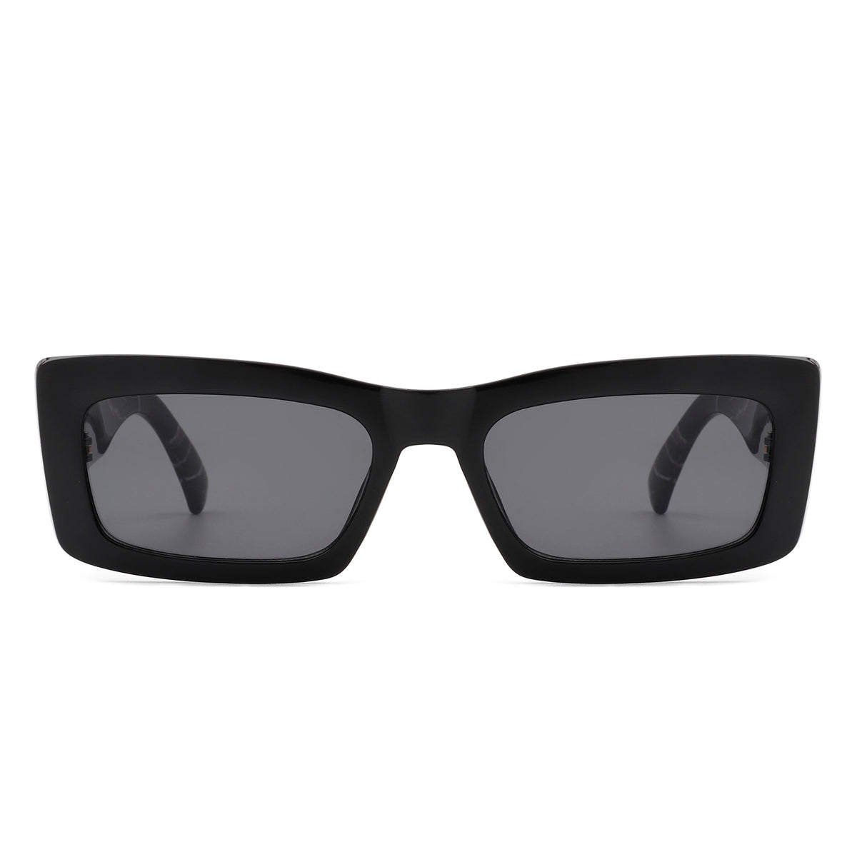 HS2075 - Retro Narrow Rectangle Flat Top Slim Fashion Sunglasses