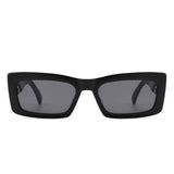 HS2075 - Retro Narrow Rectangle Flat Top Slim Fashion Sunglasses