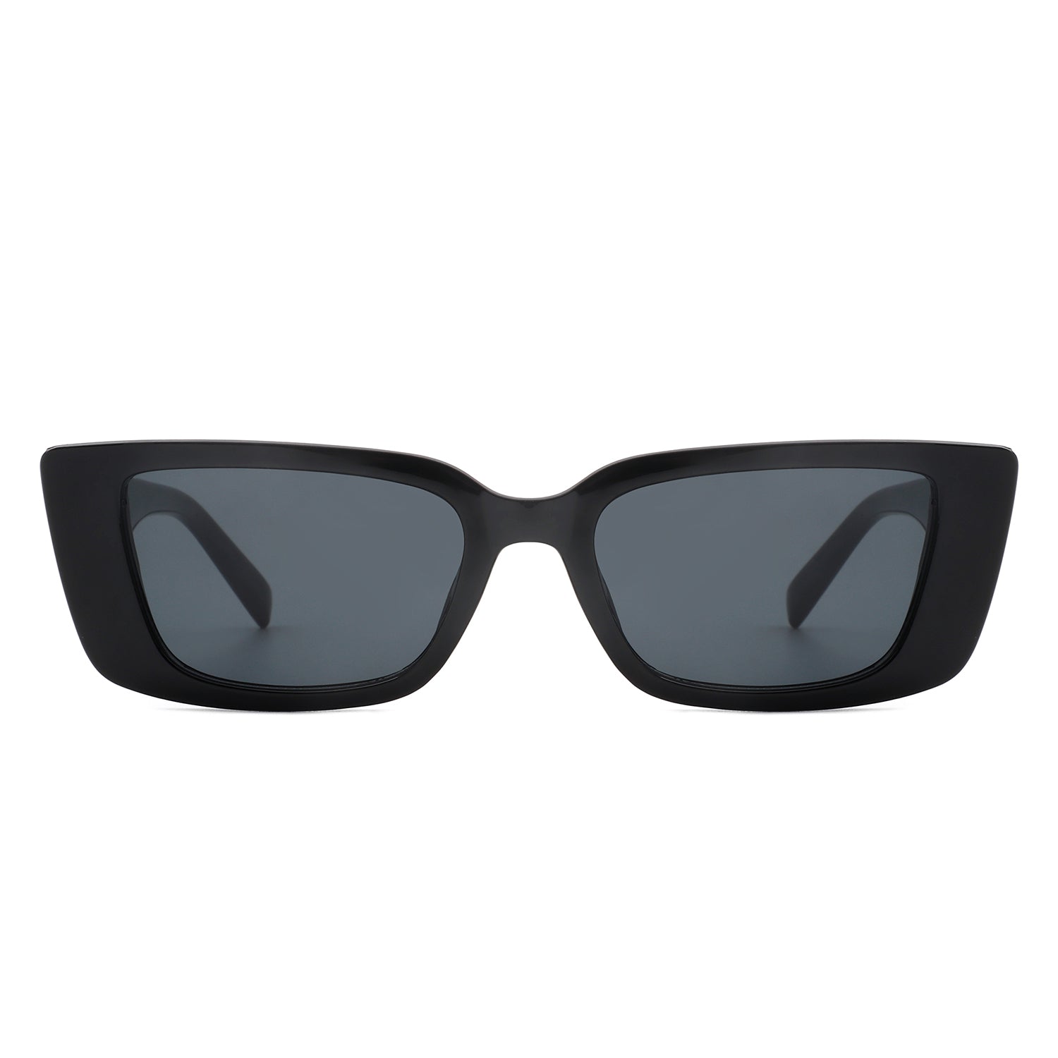 HS1145 - Rectangle Retro Narrow Flat Lens Fashion Slim Sunglasses