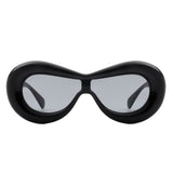 S2120 - Oversize Retro Oval Modern Chic Fashion Sunglasses