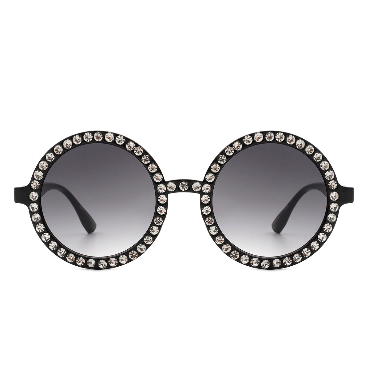 S2114 - Round Fashion Rhinestone Circle Oversize Women Sunglasses