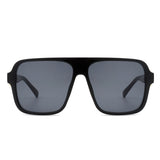 HS2058 - Retro Square Aviator Style Vintage Flat Top Sunglasses