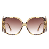 HS1123 - Oversize Irregular Frame Large Fashion Square Sunglasses