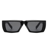HS1149 - Rectangle Retro Flat Top Tinted Square Fashion Sunglasses