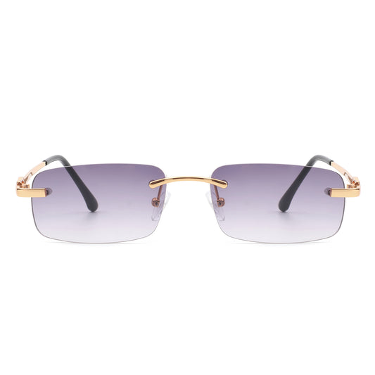 HW3013 - Classic Rectangle Narrow Vintage Tinted Fashion Retro Sunglasses