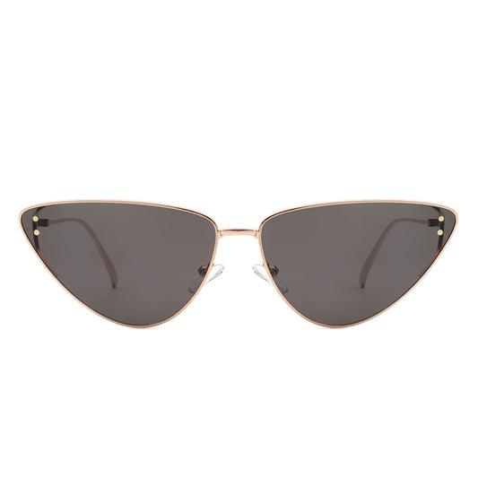 J2033 - Retro Tinted Flat Lens Fashion Cat Eye Sunglasses