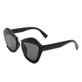 HS1138 - Women Square Fashion Irregular Cat Eye Sunglasses