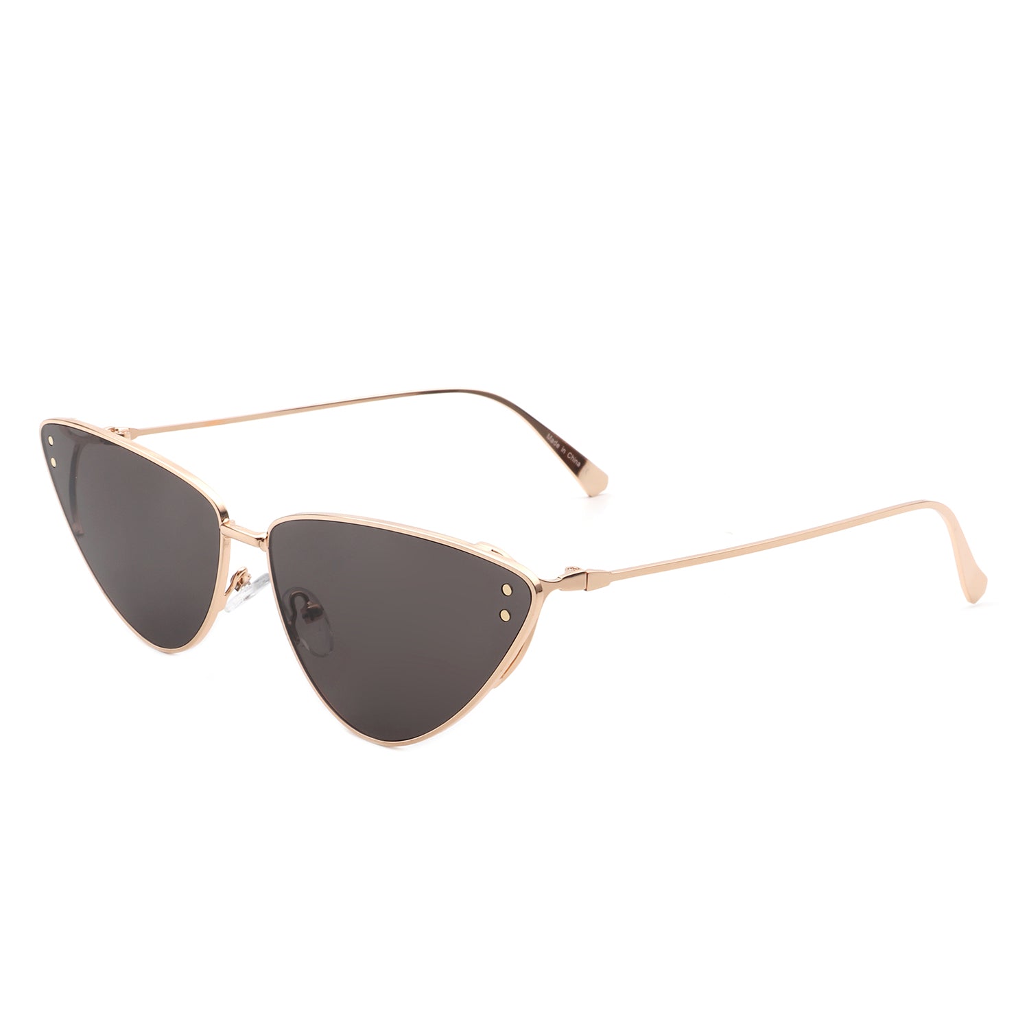 J2033 - Retro Tinted Flat Lens Fashion Cat Eye Sunglasses