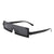 HJ2031 - Retro Rectangular Narrow Semi Rimless Vintage Slim Fashion Sunglasses