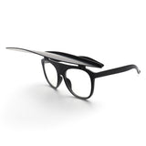 HS2022 - Classic Horn Rimmed Round Shield Fashion Sunglasses