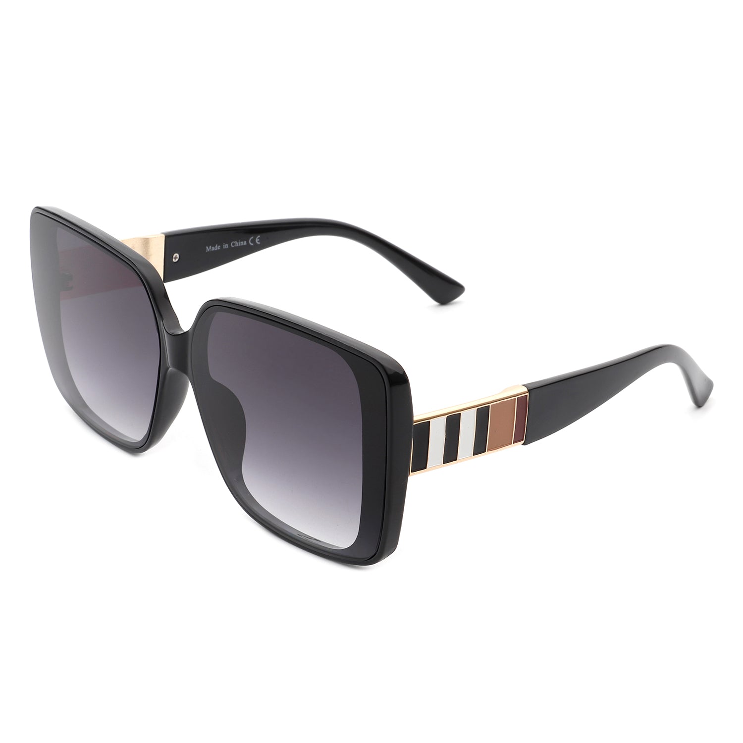 S2109 - Square Retro Oversize Fashion Flat Top Women Sunglasses