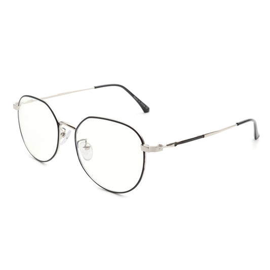 BJ2001 - Circle Geometric Round Metal Blue Light Blocker Glasses