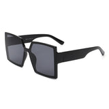 S1186 - Women Square Flat Top Large Oversize Fashion Sunglasses