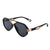 HS2057 - Geometric Retro Round Vintage Fashion Aviator Sunglasses