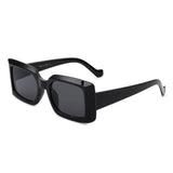S1164-1 - Classic Rectangle Retro Flat Top Square Fashion Sunglasses