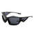 HS1181 - Futuristic Rectangle Geometric Chunky Square Fashion Wholesale Sunglasses