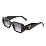 HS1106 - Rectangular Fashion Geometric Narrow Slim Retro Sunglasses