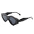 HS1119 - Geometric Triangle Irregular Bold Futuristic Fashion Sunglasses