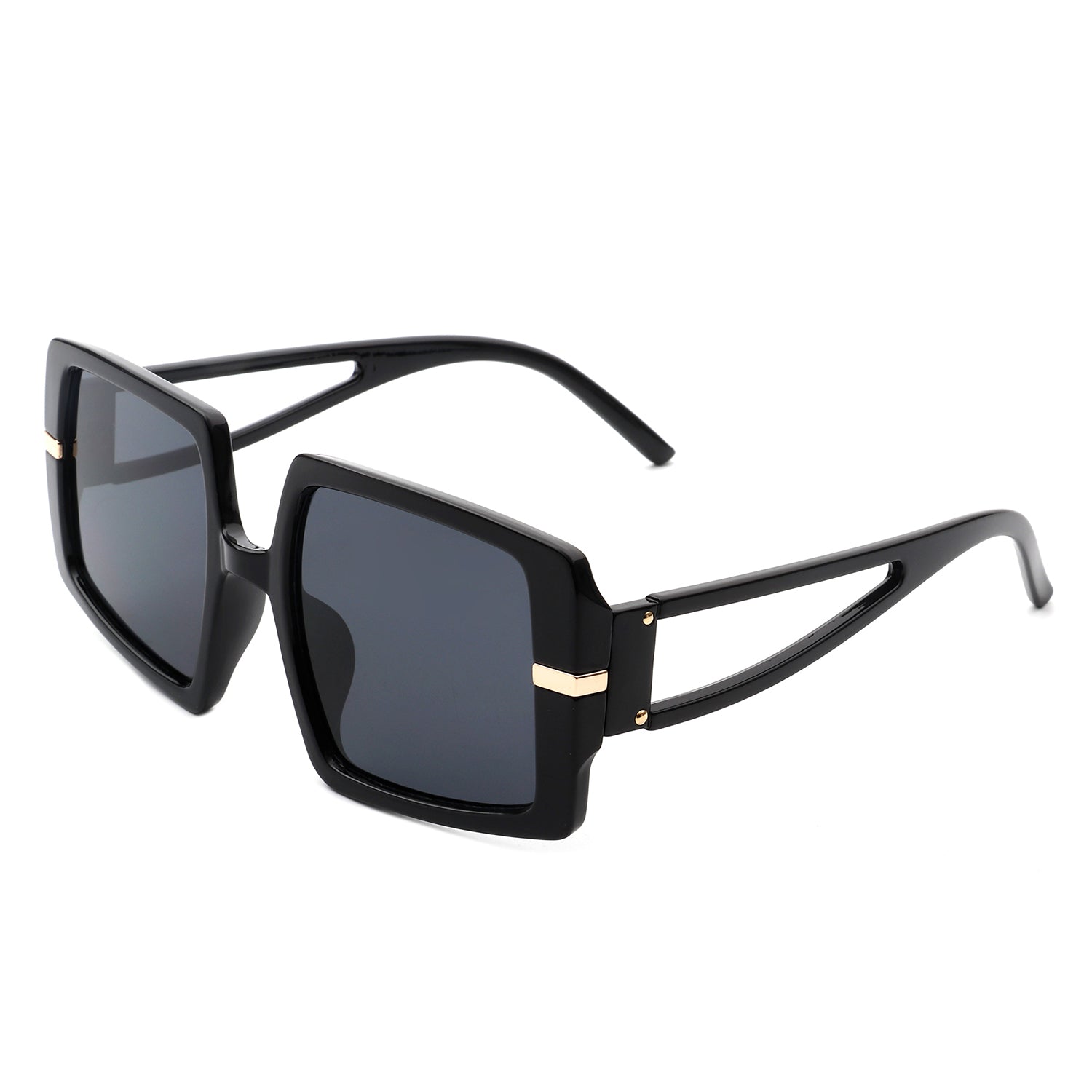 HS2077 - Oversize Square Geometric Irregular Flat Top Women Sunglasses