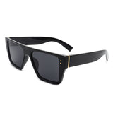 HS1035 - Square Retro Flat Top Vintage Fashion Sunglasses