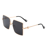 HJ2030 - Square Oversize Flat Top Large Tinted Women Fashion Sunglasses