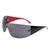 HW2046 - Rectangle Rimless Sleek Sporty Wraparound Shield Wholesale Sunglasses