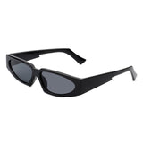 HS1082 - Retro Rectangular Narrow Vintage Slim Sunglasses