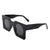 HS1141 - Geometric Square Irregular Futuristic Fashion Sunglasses