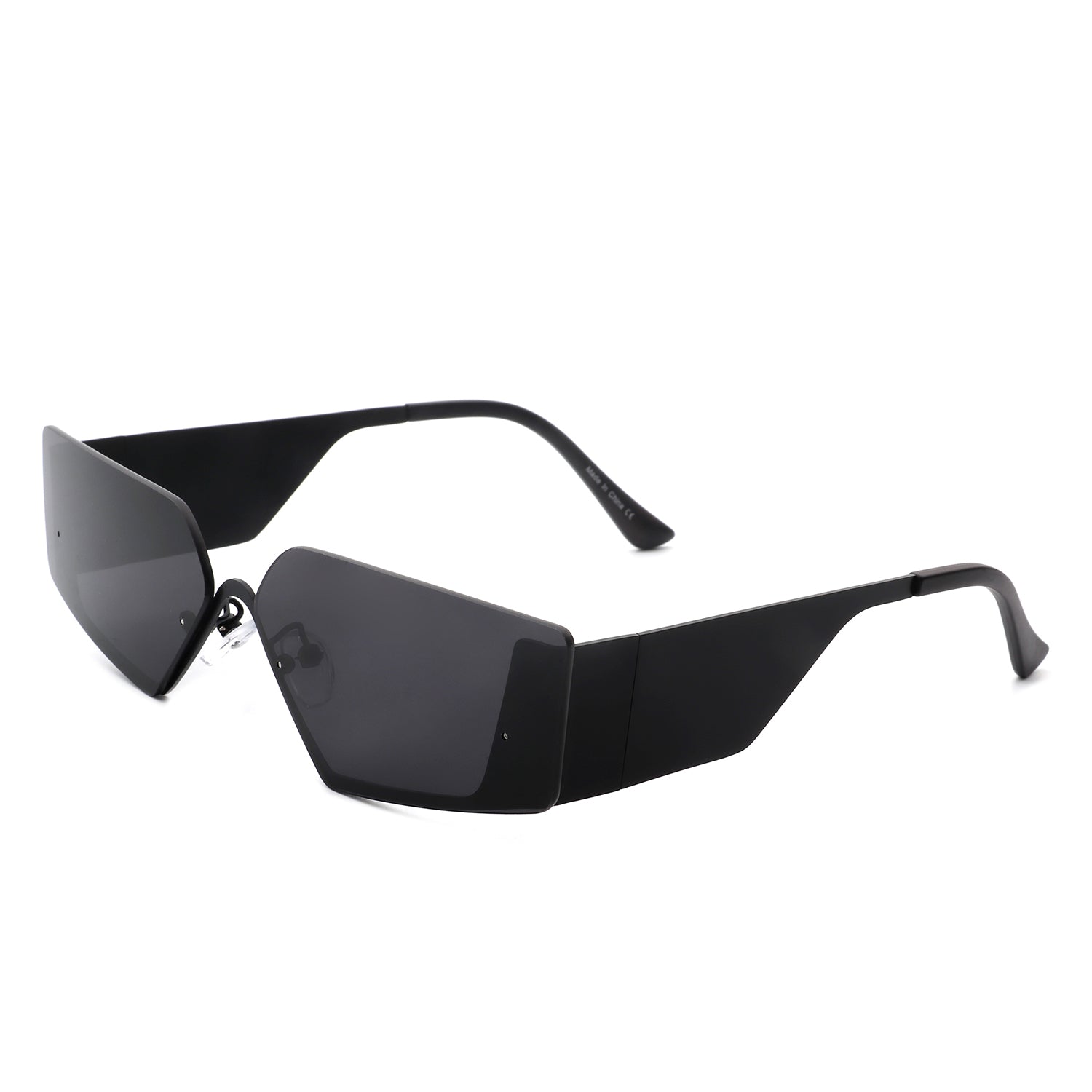 J2035 - Square Geometric Rimless Irregular Frameless Fashion Sunglasses