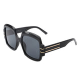 S2115 - Women Oversize Flat Top Fashion Square Sunglasses