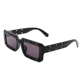 HS1122 - Rectangle Irregular Frame Retro Fashion Square Sunglasses