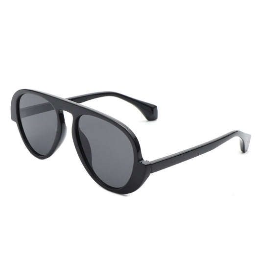 HS1207 - Futuristic Fashion Chunky Vintage Inspired Aviator Wholesale Sunglasses